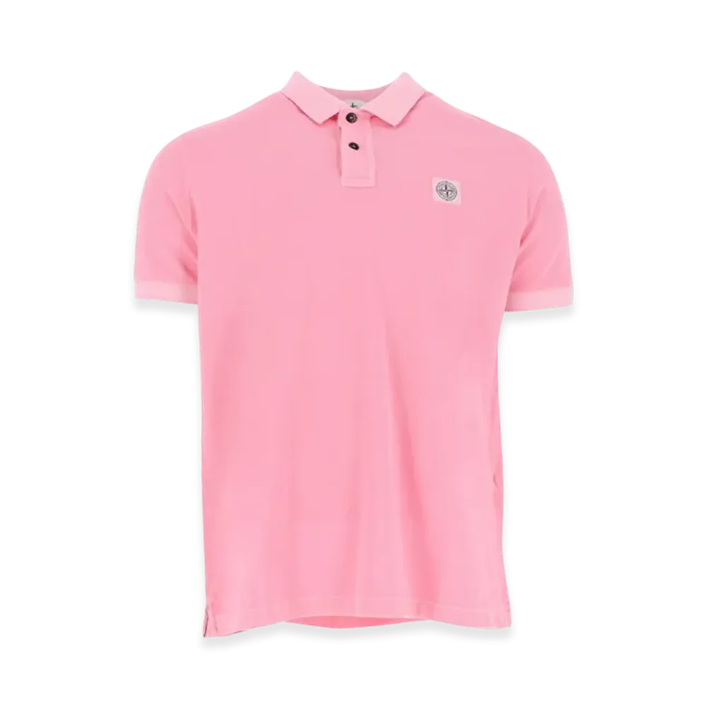 Stone Island 2SC67 Pigment Dyed Short Sleeve Polo Shirt- 23SS "Pink"