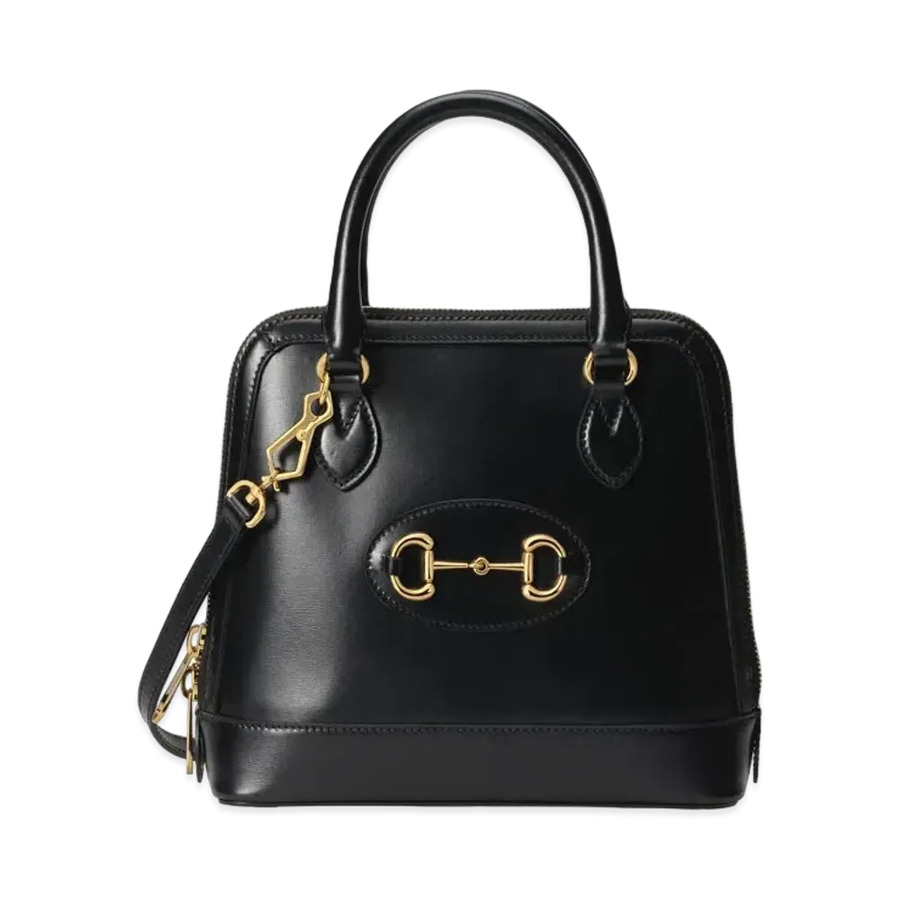 GUCCI Horsebit 1955 Small Top Handle Bag "Black"