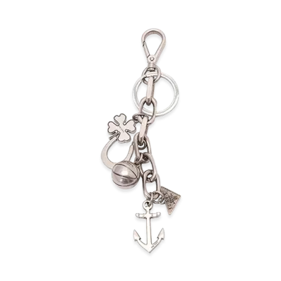 PRADA Silver Metal Key Ring "Grey"