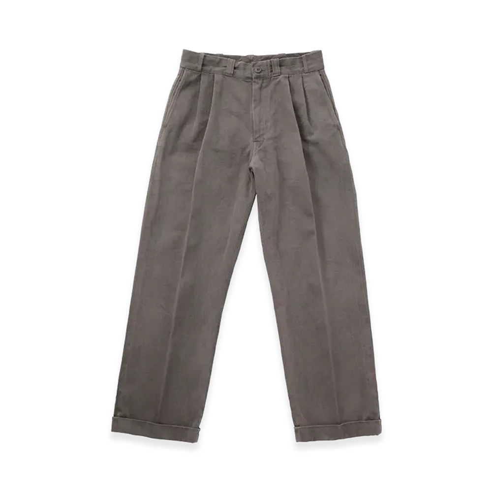 T.T Taiga Takahashi LOT.201 Work Trousers "Natural Dyed Logwood Gray"