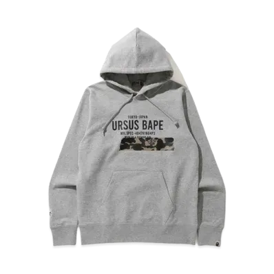 A BATHING APE URSUS TAPE PULLOVER HOODIE "Grey"