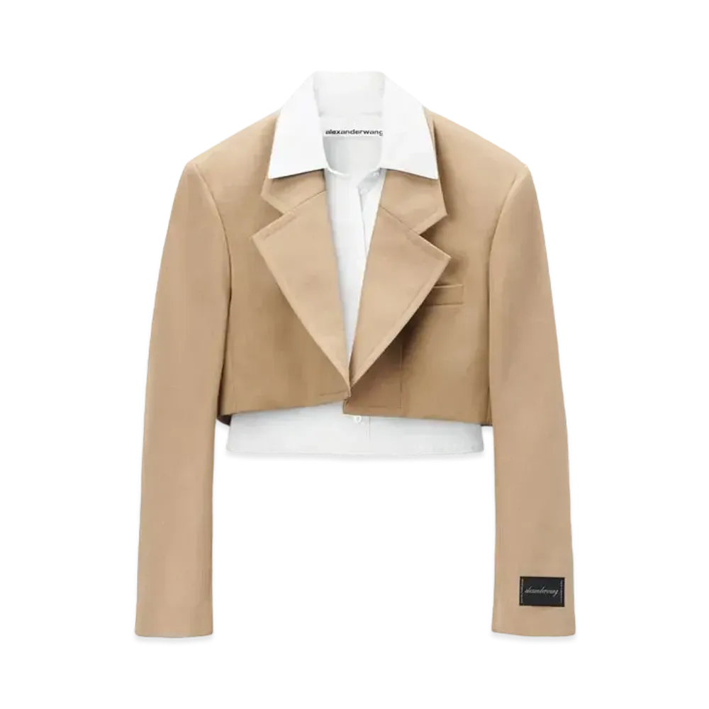 Alexander Wang Prestyle Dickie Cropped Blazer "Chino"