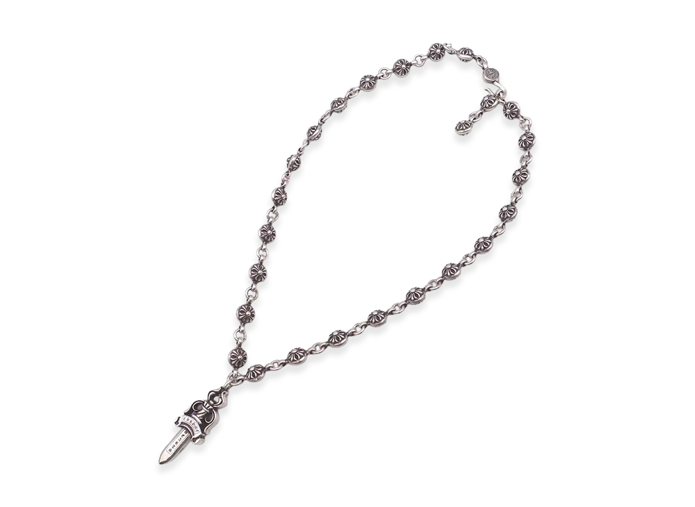 Chrome Hearts Dagger Crossball Chain Necklace "Silver"