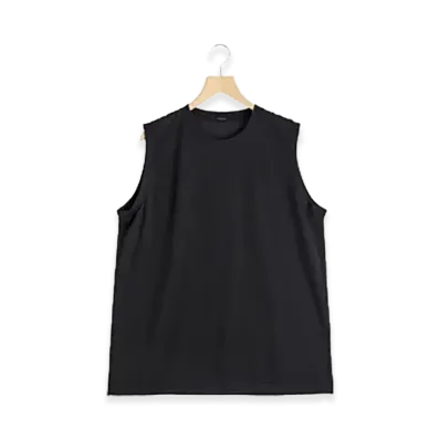 COMOLI Wool Mesh Sleeveless "Charcoal"