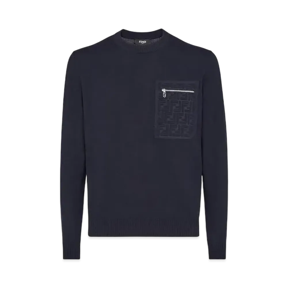 FENDI Men's Sweater Wool "Blue"