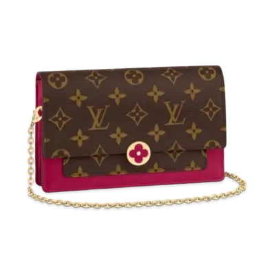 Louis Vuitton Flore Chain Wallet "Fuchsia"