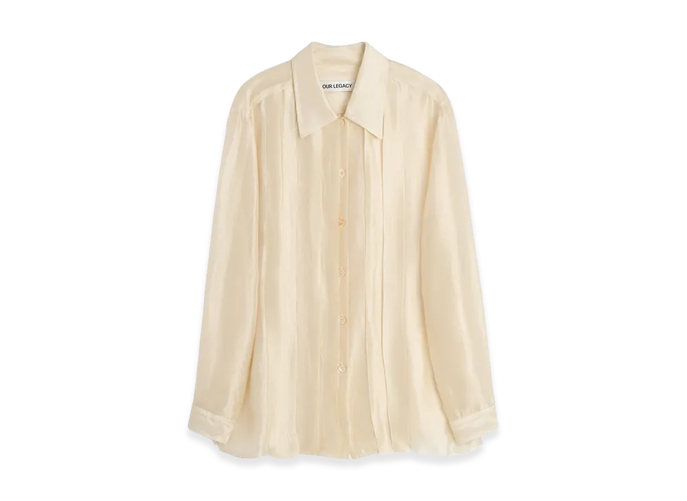 OUR LEGACY Women's Tuxedo Every Shirt "Moonlit Pearl Shimmer Gauze"