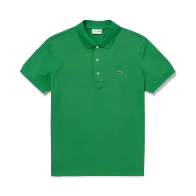 LACOSTE Slim Fit Solid Short Sleep Polo Shirt "Green"