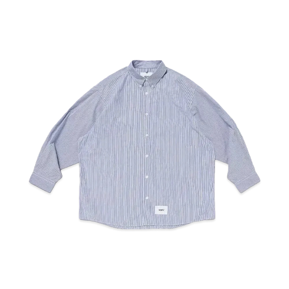 WTAPS BD 03 / LS / Cotton. Broadcloth. Textile. Protect "Blue"