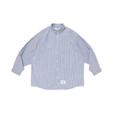 WTAPS BD 03 / LS / Cotton. Broadcloth. Textile. Protect "Blue"