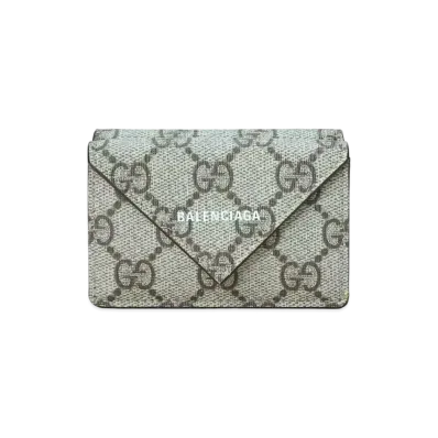 GUCCI x BALENCIAGA The Hacker Papier Mini Wallet "Beige"