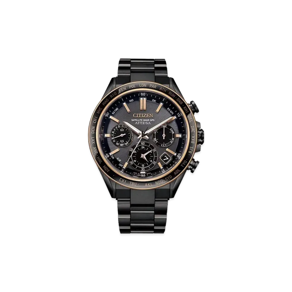 CITIZEN Attesa ACT Line Black TitanTM Series "Black/Pink Gold" CC4074-61W