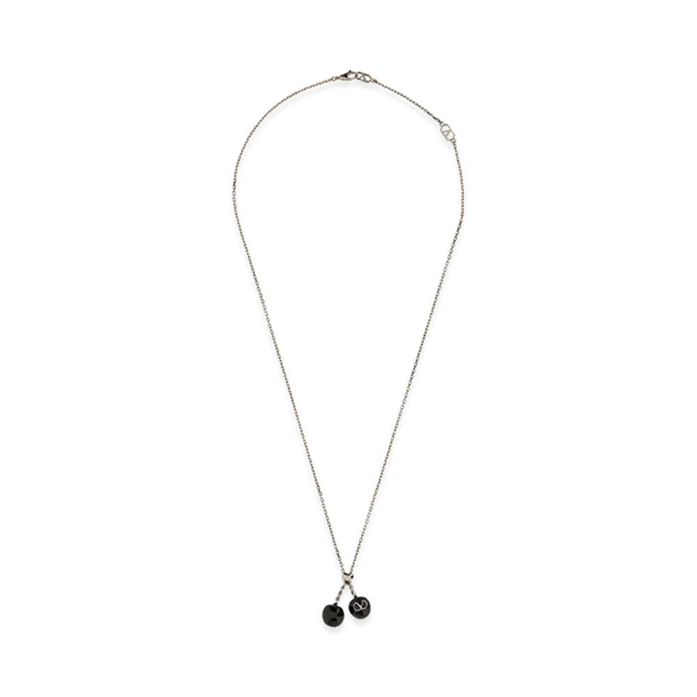 Valentino Chez Metal And Enamel Necklace "Black"