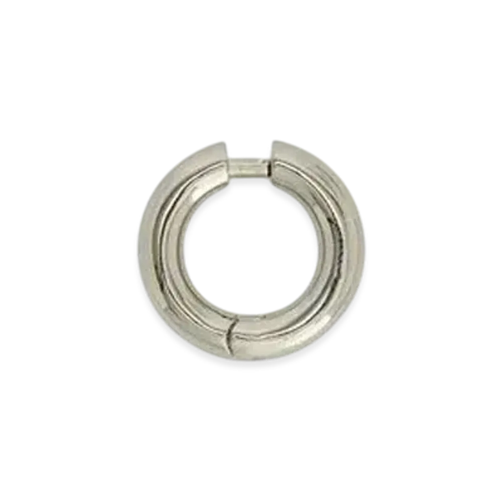 Jil Sander Cannolo Hoop Medium "Silver Crystal"