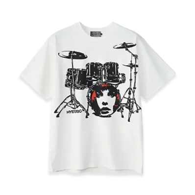 HYSTERIC GLAMOUR Drum Set T-Shirt "White"
