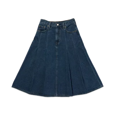 Levi's Pleated Mini Skirt "Dark Indigo"