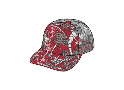 Supreme Wombat Embroidered Mesh Back 6-Panel "Red"