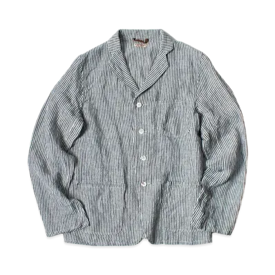 KAPITAL LINEN STRIPED COBY JACKET "Stripe"