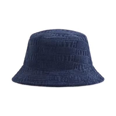 Kith Classic Logo Towel Terry Dawson Bucket Hat "Nocturnal"