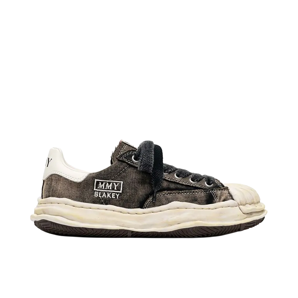 Maison MIHARA YASUHIRO BLAKEY OG Sole Bleached Canvas Low-top Sneakers "Black"