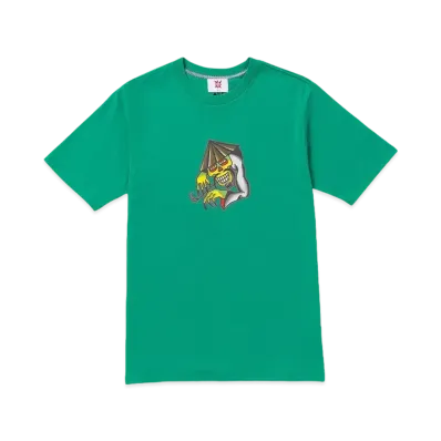 VOLCOM TOKYO TRUE FEATURED ARTIST YUSUKE HAMAMOTO PIPER SHORT SLEEVE TEE "GREEN"