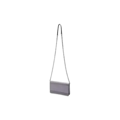 Maison Margiela WALLET ON CHAIN MEDIUM "METALLIC GREY"