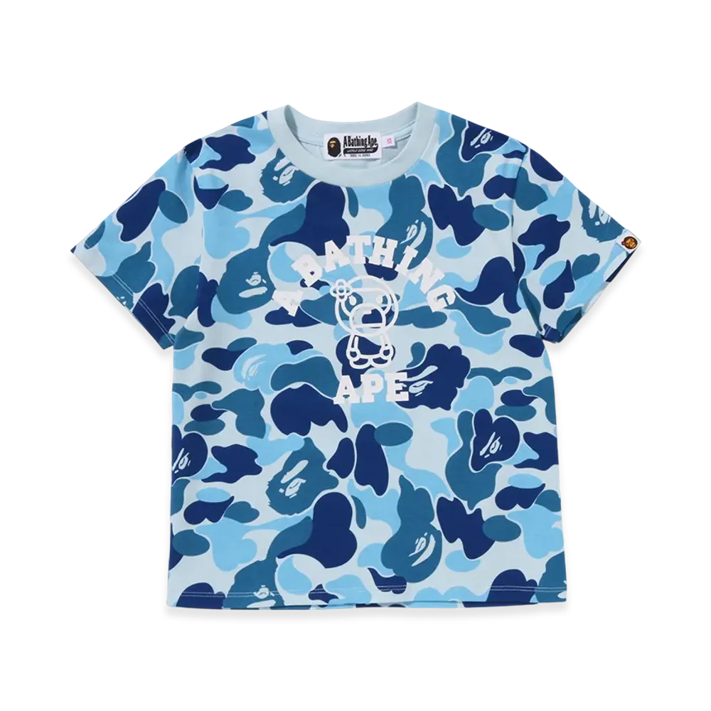 A BATHING APE ABC Camo College Baby Lisa Tee "Blue"