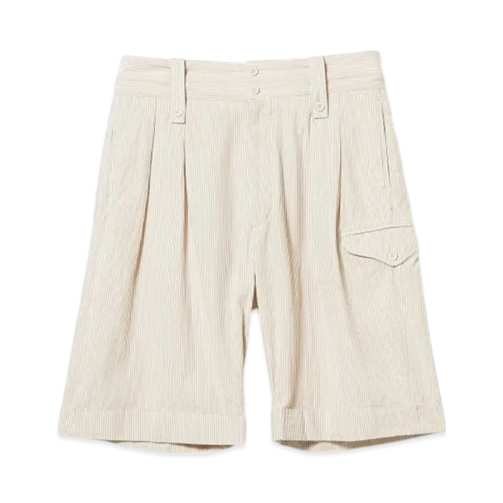 ENGINEERED GARMENTS Gurkha Short - Seersucker Stripe "Beige"