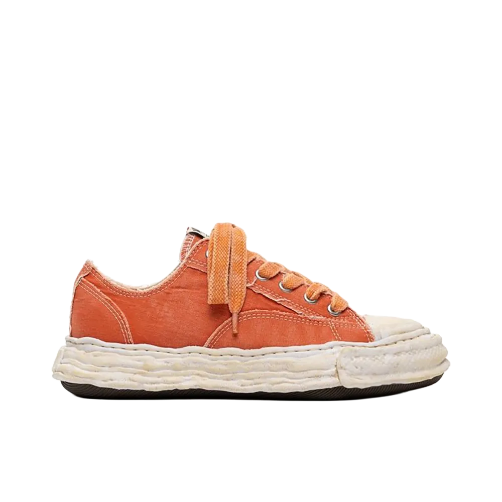 Maison MIHARA YASUHIRO PETERSON 23 OG Sole Bleached Canvas Low-top Sneakers "Orange"