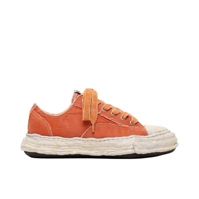 Maison MIHARA YASUHIRO PETERSON 23 OG Sole Bleached Canvas Low-top Sneakers "Orange"