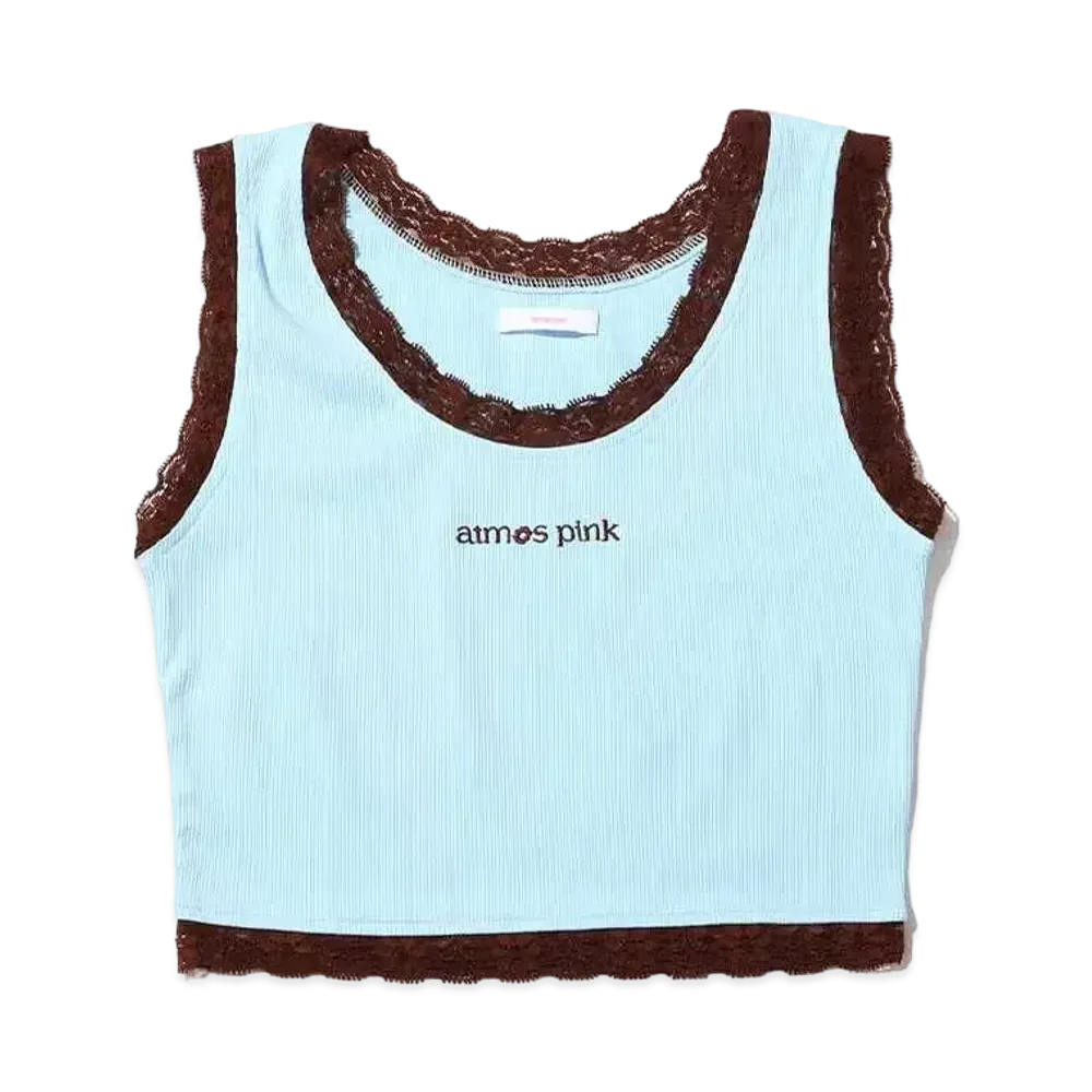 atmos pink High Lace Tank Top "Sax"
