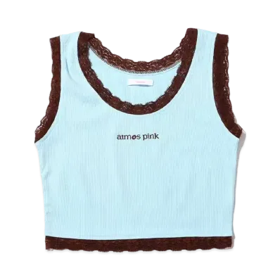 atmos pink High Lace Tank Top "Sax"