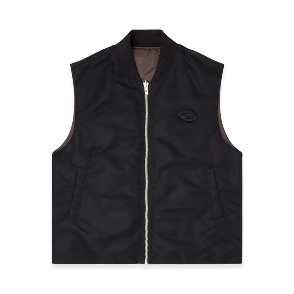Diesel W-Type-D1-Sl Zip Up Vest "Black"