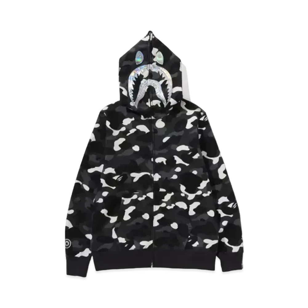 A BATHING APE Shark Full Zip Hoodie "Black"