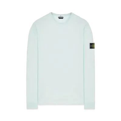 Stone Island 64450 GAUZED COTTON JERSEY "Light Green"