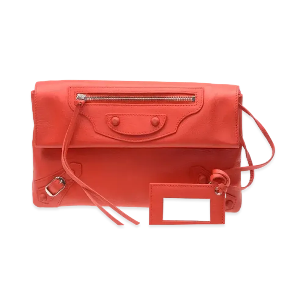 BALENCIAGA Handbag Lambskin "Red"