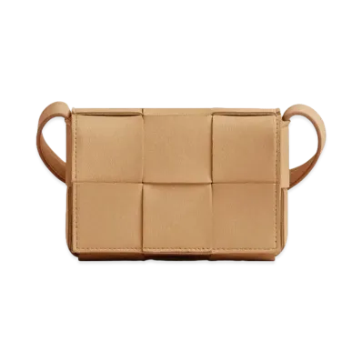 Bottega Veneta Cassette Crossbody Bag "Almond"