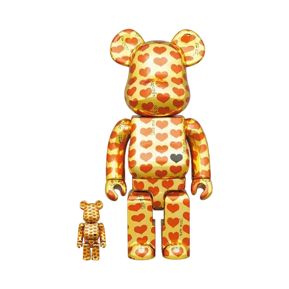 Bearbrick Gold Heart 100% & 400%
