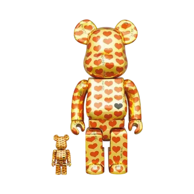 Bearbrick Gold Heart 100% & 400%