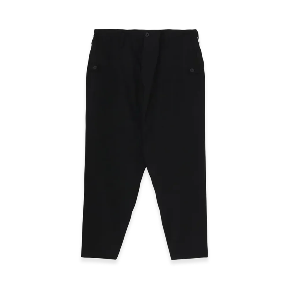 Yohji Yamamoto POUR HOMME Wool Gabardine Thin Sarouel Pants "Black"