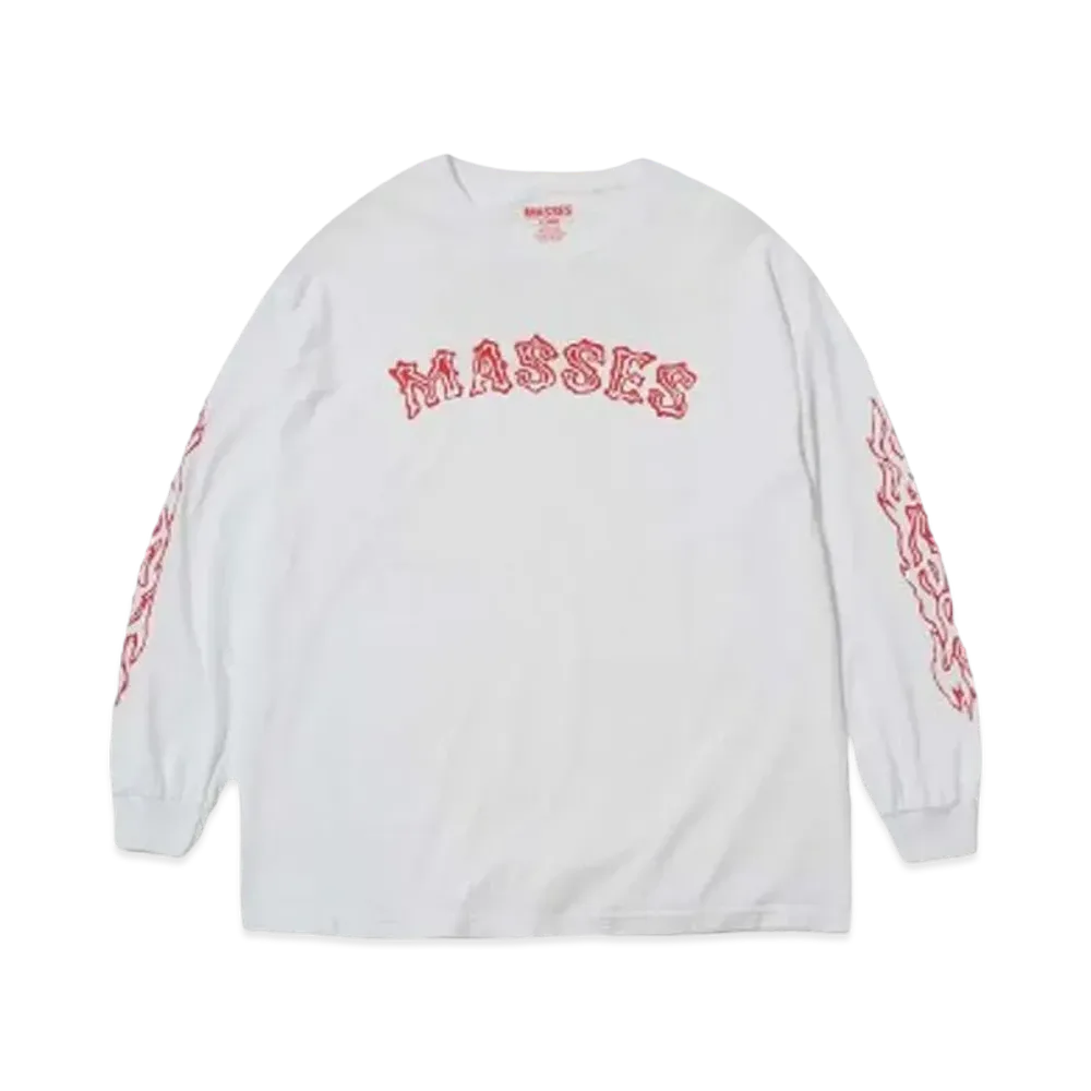 MASSES L/S TWIN SKULL "WHITE"