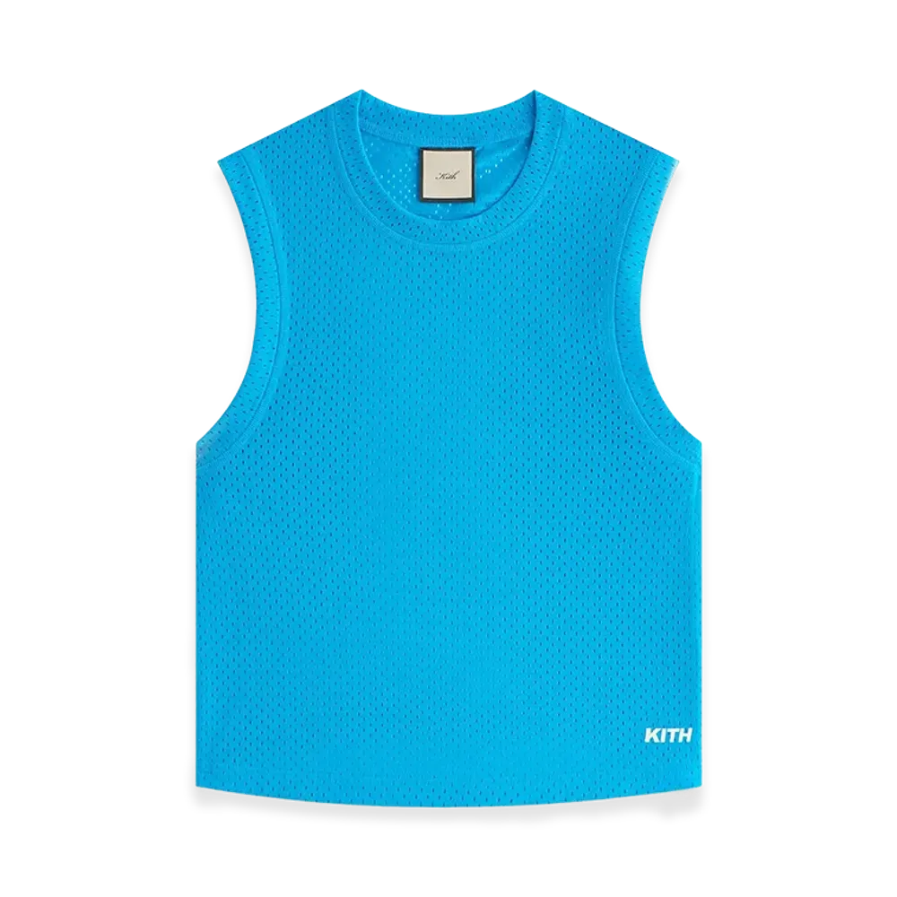 Kith Women's Mera Mesh Muscle Tank "Meridian Blue"
