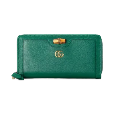 GUCCI Diana Continental Wallet "Emerald Green"