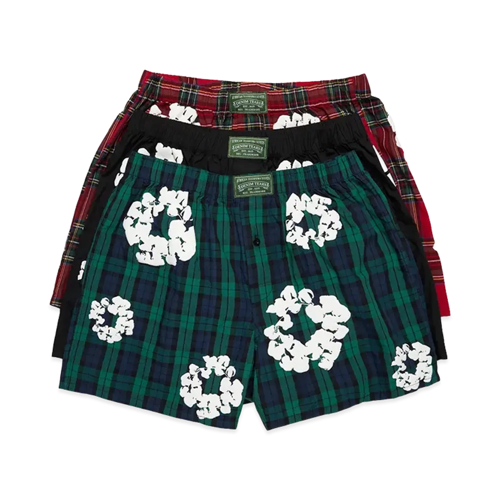 DENIM TEARS Cotton Wreath Boxer Short 3-Pack "Multi"