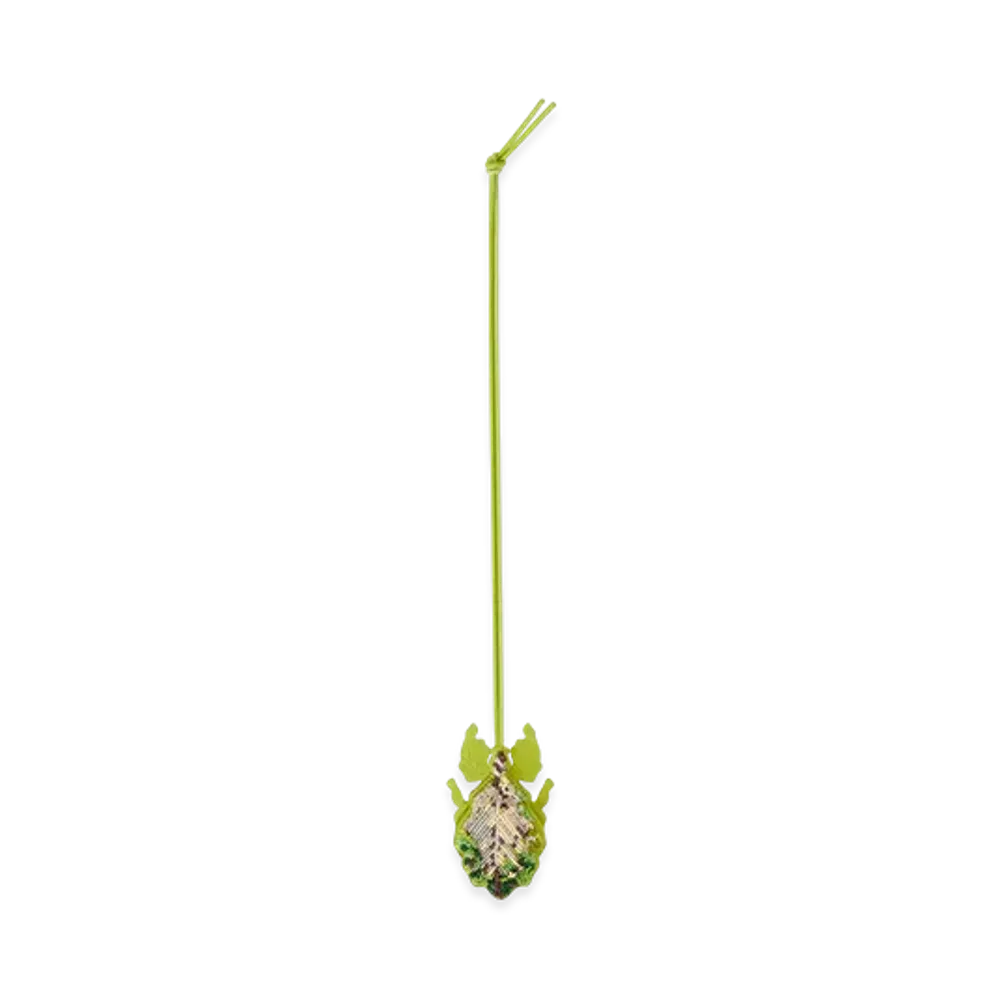 LOEWE Leaf Insect Key Fob Charm "Meadow Green"