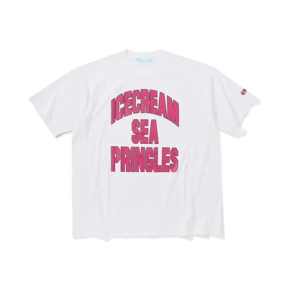 WIND AND SEA x ICECREAM x PRINGLES S/S T-shirt College Logo "White"