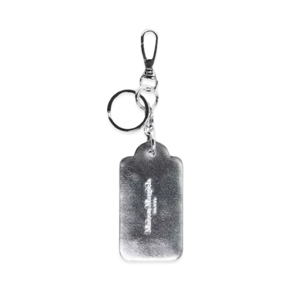 Maison Margiela TAG KEY RING BIG "METALLIC GREY"