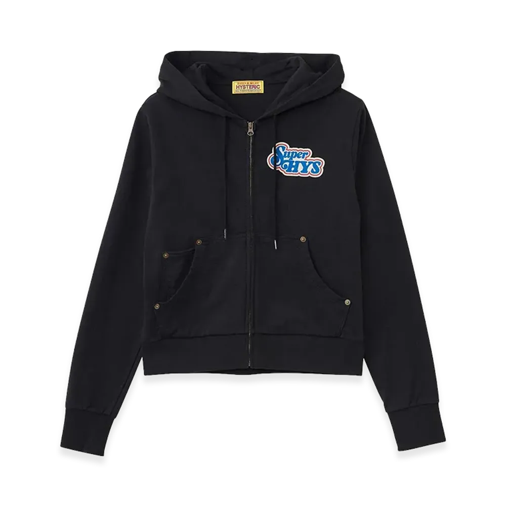 HYSTERIC GLAMOUR Super HYS Short Hoodie "Black"