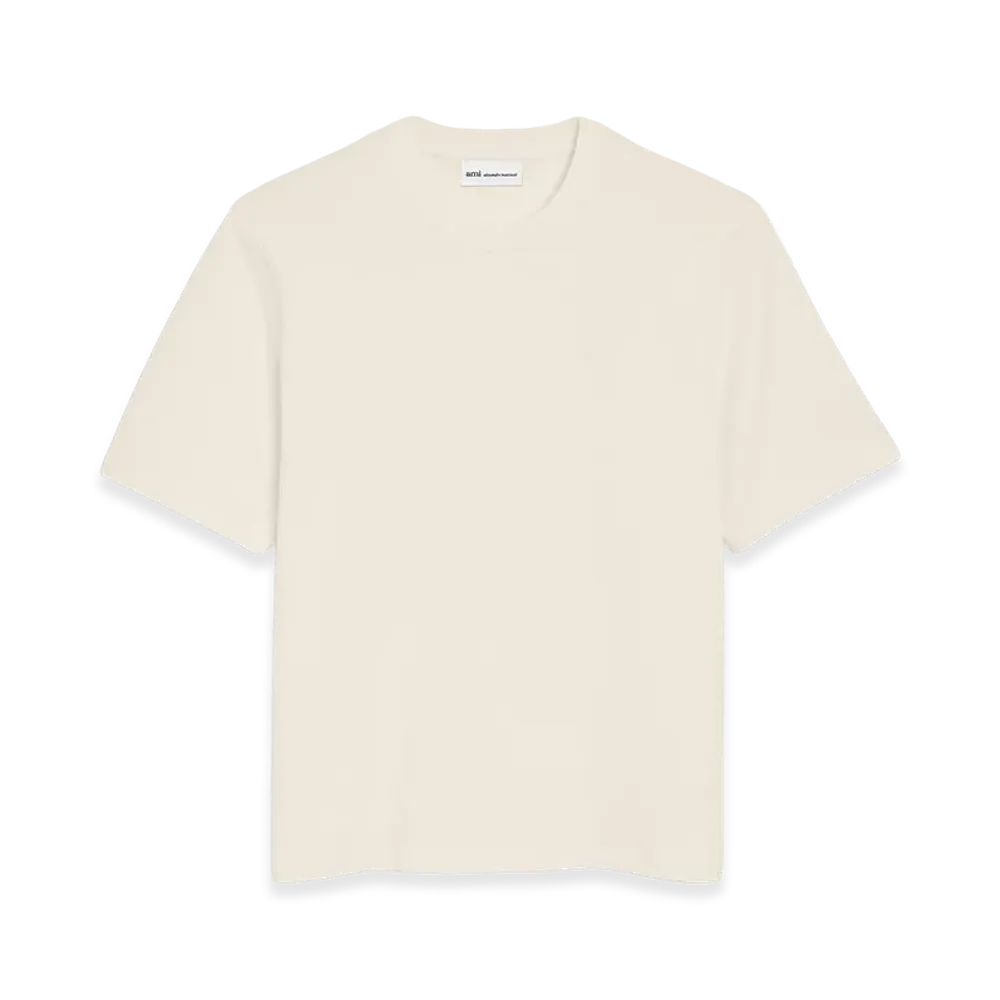 AMI PARIS Cotton Ami De Coeur Embossed T-Shirt "White"