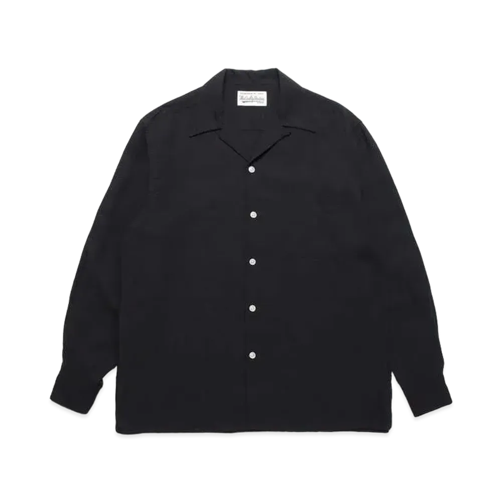 WACKO MARIA 50'S Open Collar Shirt "Black"